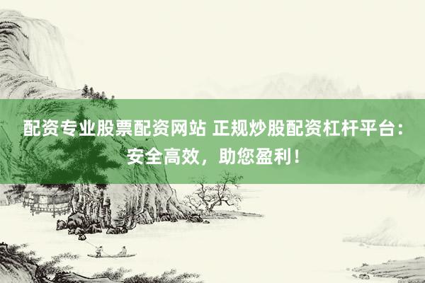 配资专业股票配资网站 正规炒股配资杠杆平台:安全高效,助您盈利!