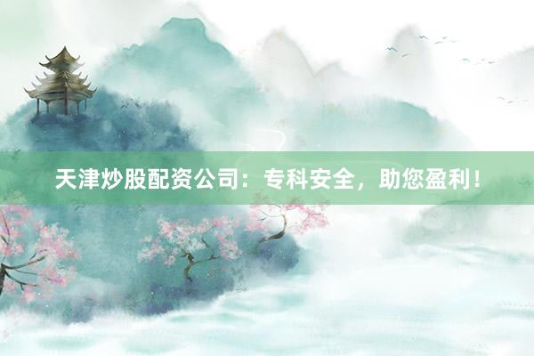 天津炒股配资公司:专科安全,助您盈利!
