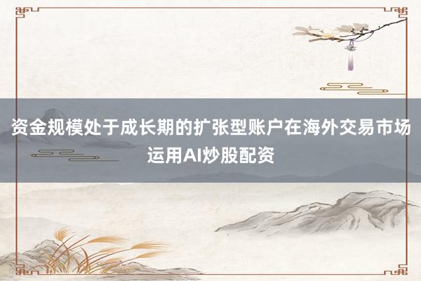 资金规模处于成长期的扩张型账户在海外交易市场运用AI炒股配资