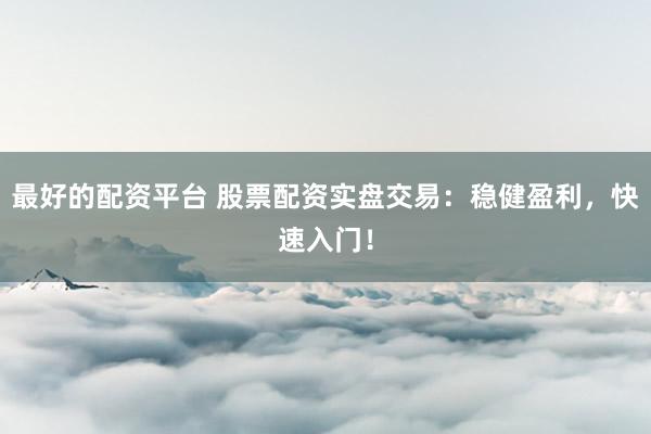 最好的配资平台 股票配资实盘交易:稳健盈利,快速入门!