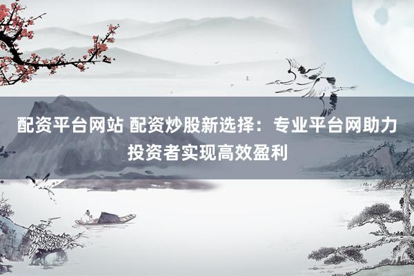 配资平台网站 配资炒股新选择：专业平台网助力投资者实现高效盈利